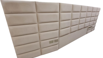 Cabecero Cama - Beige con toma corriente